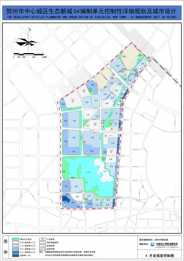 贺州市中心城区生态新城04编制单元控制性详细规划及城市设计批前公示